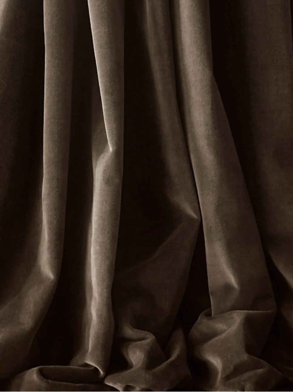 Restoration Hardware Charcoal Velvet Drapery Panels